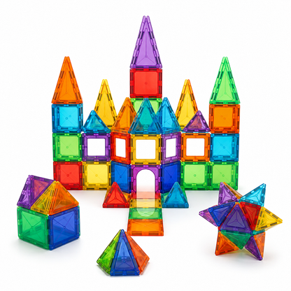 Wellssgreen Colorful Magnetic Building Tiles Set – Creative Construction Toy for Kids
