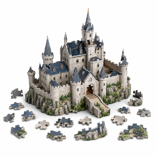 Wellssgreen 3D Castle Puzzle – Buildable Display Puzzle Set for Kids & Families