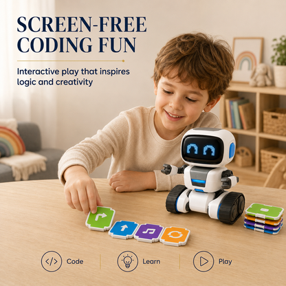 Wellssgreen Interactive Coding Robot – Command Card STEM Learning Toy for Kids
