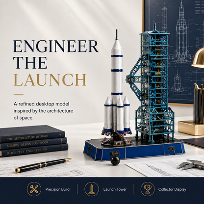 Wellssgreen Rocket Launch Engineering Model – Buildable Space Launch Display Set