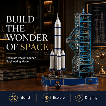 Wellssgreen Rocket Launch Engineering Model – Buildable Space Launch Display Set