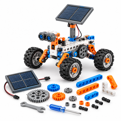 Wellssgreen Solar Rover Building Kit – Interactive STEM Engineering Toy for Kids