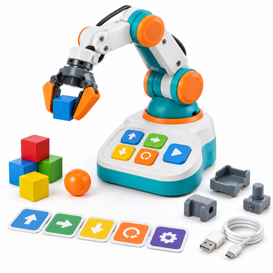 Wellssgreen Coding Robot Arm Kit – Interactive STEM Programming Toy for Kids