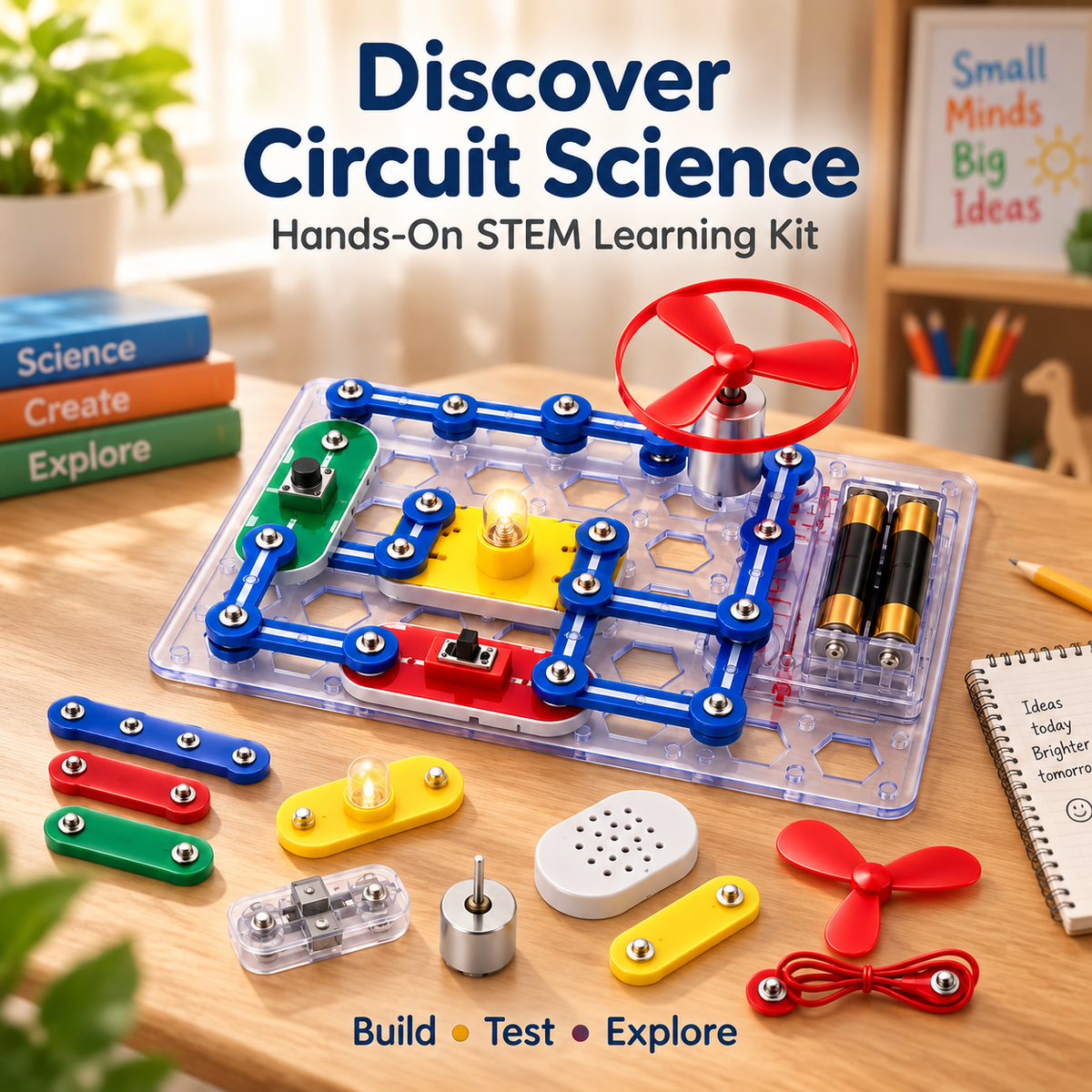 Wellssgreen Interactive Circuit Science Kit – Hands-On STEM Learning Toy for Kids