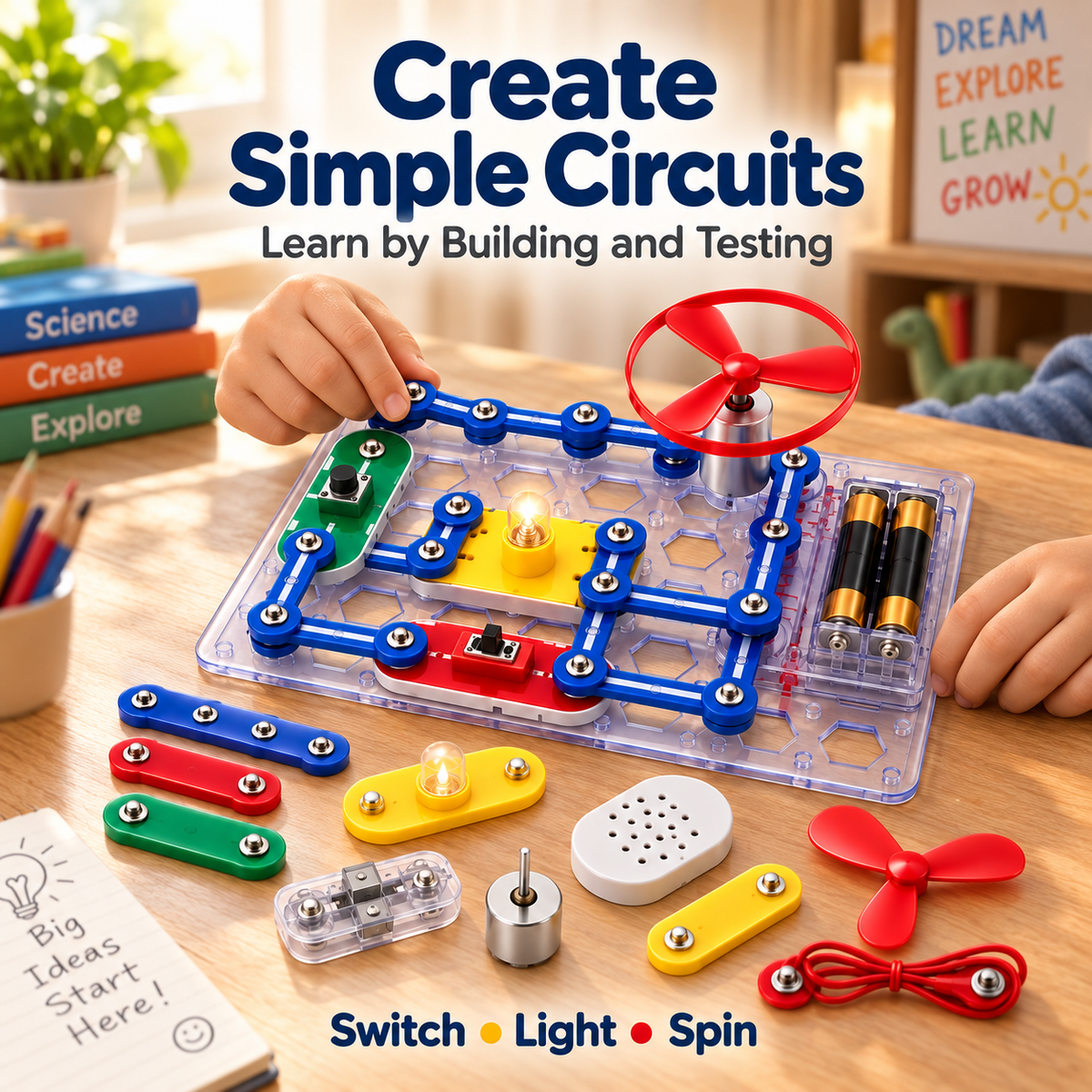 Wellssgreen Interactive Circuit Science Kit – Hands-On STEM Learning Toy for Kids
