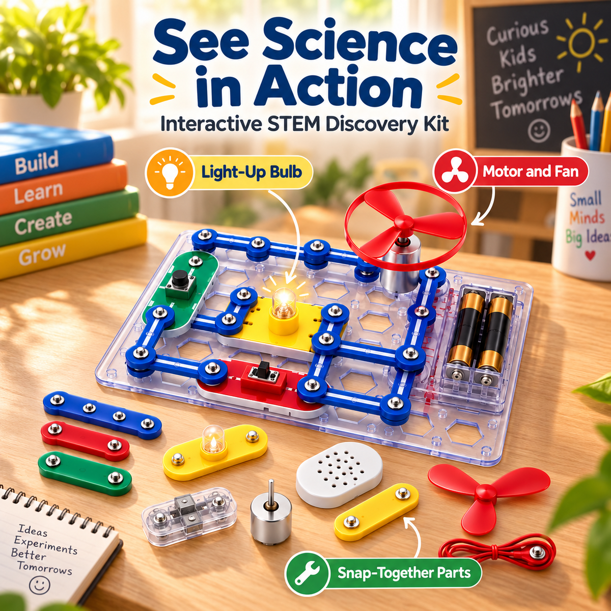 Wellssgreen Interactive Circuit Science Kit – Hands-On STEM Learning Toy for Kids
