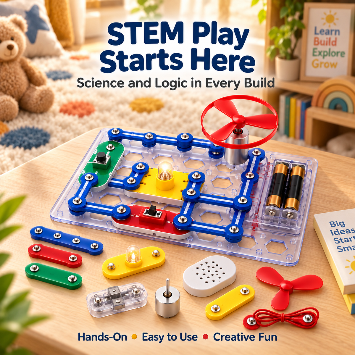 Wellssgreen Interactive Circuit Science Kit – Hands-On STEM Learning Toy for Kids