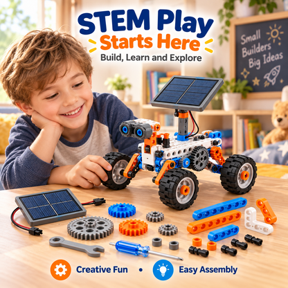 Wellssgreen Solar Rover Building Kit – Interactive STEM Engineering Toy for Kids
