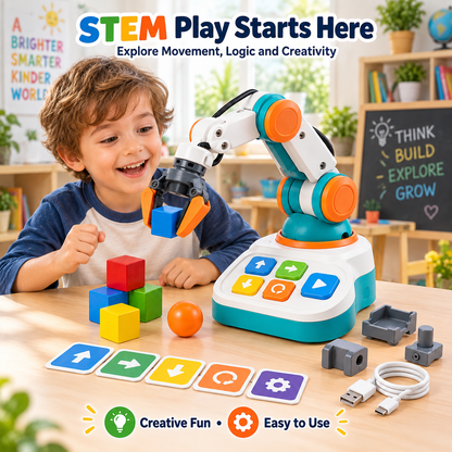 Wellssgreen Coding Robot Arm Kit – Interactive STEM Programming Toy for Kids