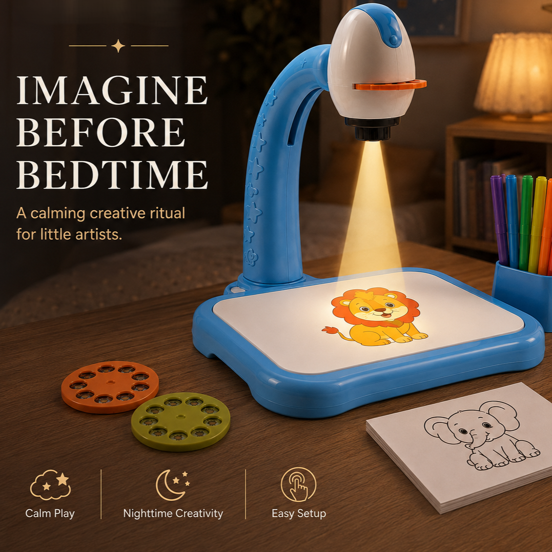 Wellssgreen Projection Drawing Desk – Kids Tracing & Drawing Projector Toy